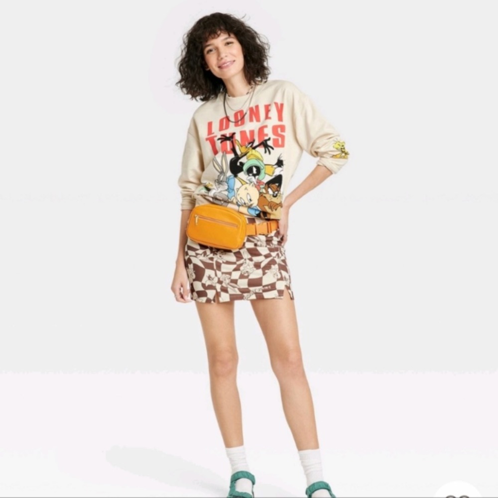 Looney tunes graphic skirt